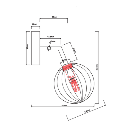 Kinkiet ARETTE (LP-133/1W) - Light Prestige