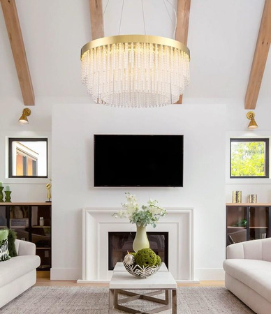 Kryształowy żyrandol GLORIA LED kryształowa złota 60 cm (ST-DL8511) - Step into Design