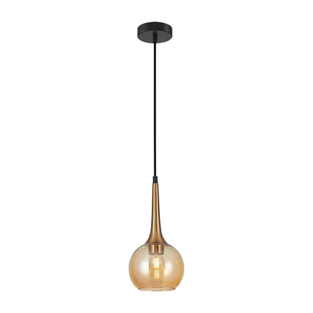 Pojedyncza lampa wisząca Favera (PND-42361-1-BRO-AMB) - Italux