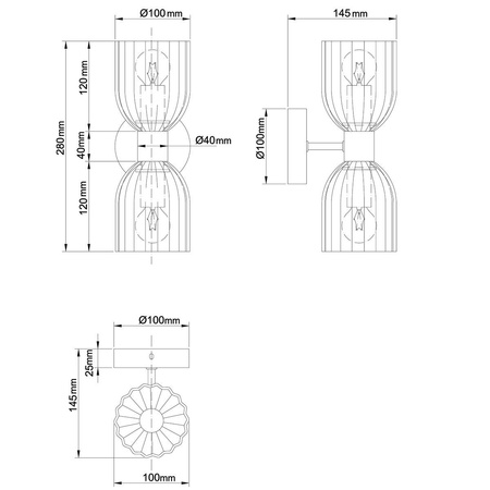 Podwójny kinkiet Piega 2xE14  (LP-939/2W white) - Light Prestige