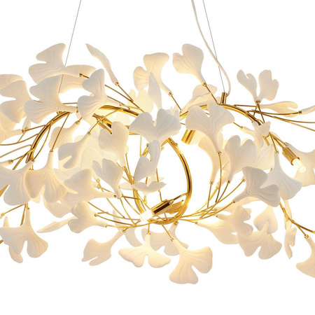 Lampa wisząca BOTANIKA WAVE złoto biała 125 cm (XY080P-120) - Step into Design