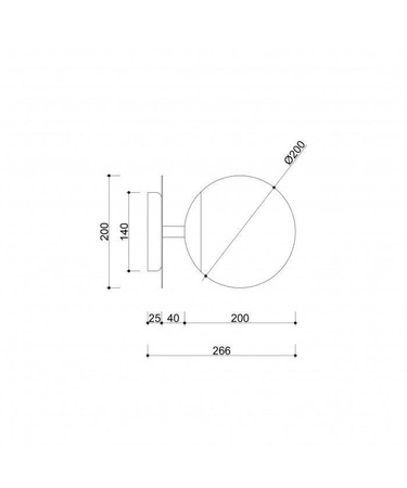 Kinkiet PLAAT C Kol. Czarny (PLC12000) - Ummo