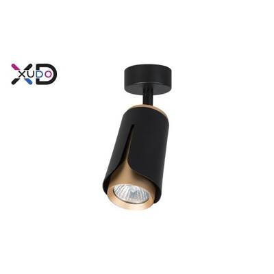 Kinkiet GU10 LED x1 czarny+złoty (XD-IK261B) - Xudo