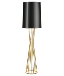 Lampa podłogowa FILO-1 czarno - złota 145 cm (MF1235) - Step into Design