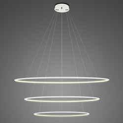 Lampa wisząca Ledowe Okręgi No.3 Φ100 cm in 3k biała ściemnialna Altavola Design (LA075/P_100_in_3k_white_dimm) - ALTAVOLA DESIGN