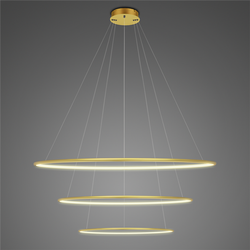 Lampa wisząca Ledowe Okręgi No.3 Φ80 cm in 3k złota ściemnialna Altavola Design (LA075/P_80_in_3k_gold_dimm) - ALTAVOLA DESIGN