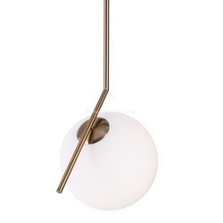 Lampa wisząca SOLARIS biało mosiężna 20 cm (ST-9228-S) - Step into Design