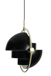Lampa wisząca VARIA czarna - stal węglowa, złoty uchwyt (GLT3830S.BLACK) - King Home