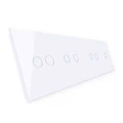 Poczwórny biały panel szklany (701222-61) LIVOLO