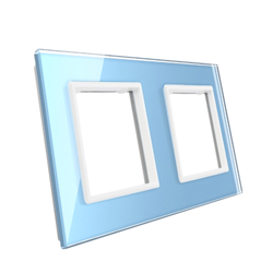 Podwójna ramka szklana w kolorze Niebieskim (GPF-2-69) LIVOLO