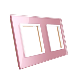 Podwójna ramka szklana w kolorze Różowym (GPF-2-67) LIVOLO