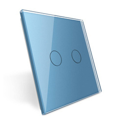Podwójny niebieski panel szklany (702-69) LIVOLO
