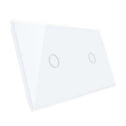 Podwójny panel szklany w kolorze Białym (7011-61) LIVOLO
