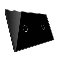 Podwójny panel szklany w kolorze Czarnym (7011-62) LIVOLO