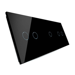 Potrójny panel szklany w kolorze czarnym (70212-62) LIVOLO