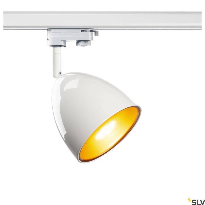 3~ PARA CONE 14 QPAR51 lampa do systemu, 3-fazowego kolor biały/złoty z adapterem 3-fazowym (1002877) - SLV