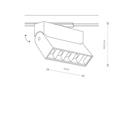 7618 Oprawa oświetleniowa PROFILE FOCUS LED WH 3000K (7618) - Nowodvorski