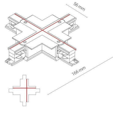 8678 CTLS RECESSED POWER X CONNECTOR WHITE (8678) - Nowodvorski