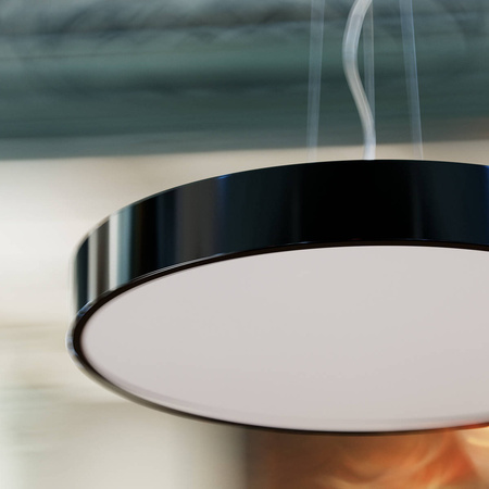 ABA PREMIUM 800 wisząca, LED PHILIPS LV 90W/11000lm/3000K/TD/CAS, 230V, czarny głęboki (mat struktura) RAL 9005 (1267/Q/ZH1A/P32/116/3000K/TD/CAS) - Cleoni