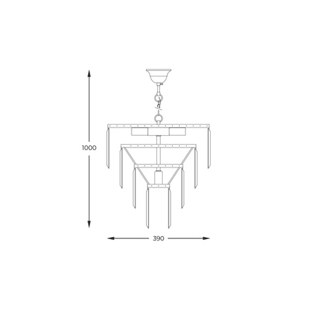 AMEDEO LAMPA WISZĄCA (17106/4+1-GLD) Zuma Line