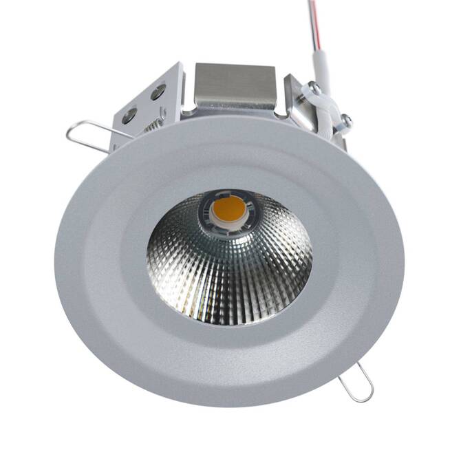 AMI LED SLM, L09, wpust stropowy, 1280lm/14D/927, srebrny aluminiowy (mat struktura) RAL 9006 (T220/LA40A1/L09/Sd/101/14D/927) - Cleoni