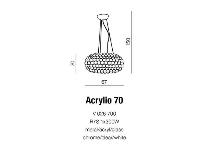 Acrylio 70 (AZ0059) Azzardo - żyrandol
