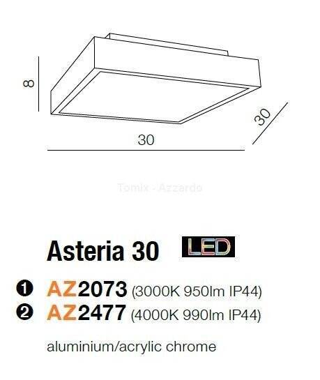 Asteria 30 (chrome) 3000K (AZ2073) Azzardo