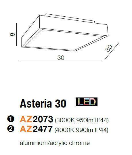 Asteria 30 (chrome) 4000K (AZ2477) Azzardo