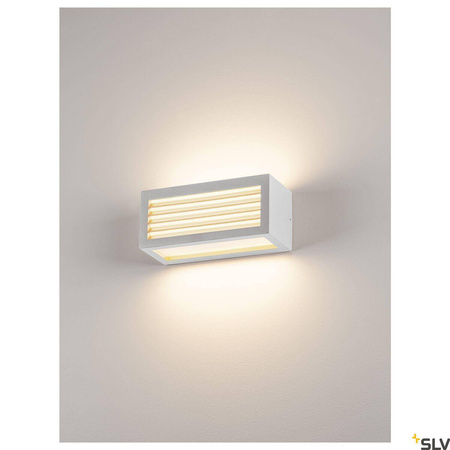 BOX-L, lampa ścienna outdoor, TC-(D,H,T,Q)SE, IP44, kwadratowa, biała, maks. 18W (232491) - SLV