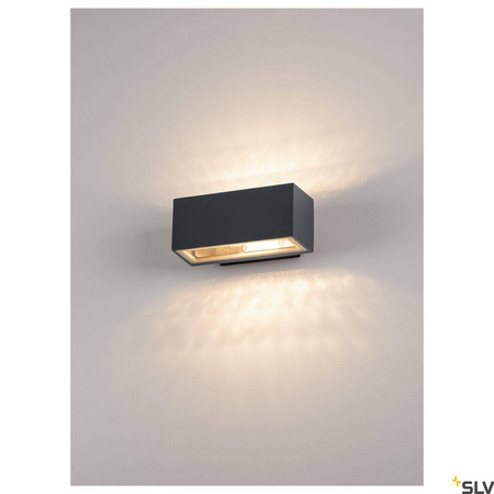 BOX R7s ścienna, kwadratowa, antracyt, R7s, max. 80W, g/d, IP44
