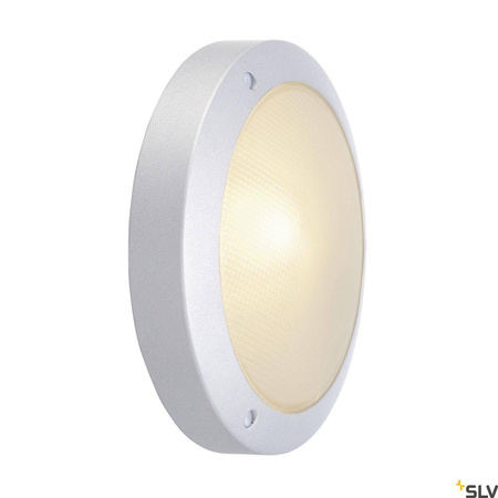 BULAN ścienna/sufitowa, okrągła, srebrnoszara, E14, max.60W, szkło mrożone