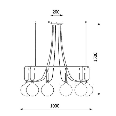 CORONA wisząca max.10x23W, E27, 230V, srebrny aluminiowy (mat struktura) RAL 9006 (DM102KH/101) - Cleoni