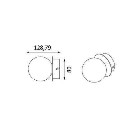 COTTON kinkiet fi100 max.1x1,9W, G9, 230V, kolor miedzi (gładki mat) (DM101/K/TC1/961) - Cleoni
