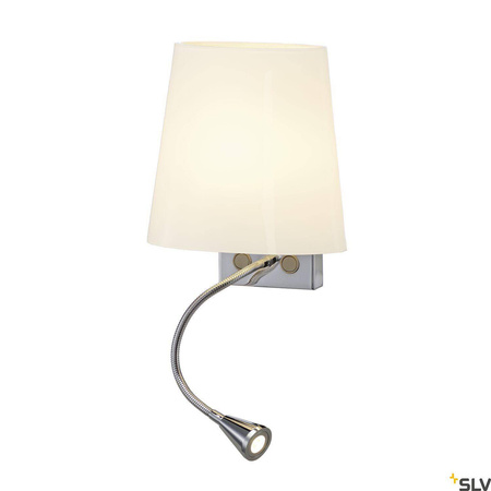COUPA FLEXLED ścienna, chrom, szkło mrożone, 1xG9max. 40W, 3W LED, 3000K