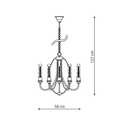 Canaria 5 lampa wisząca (LP-6704/5P) - Light Prestige