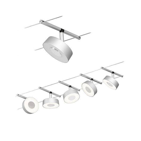 Corduo System linkowy DC Circle 5x5W Chr mat /Chrom 230V/12V DC 60VA twszt 3000K (PL94475) - Paulmann