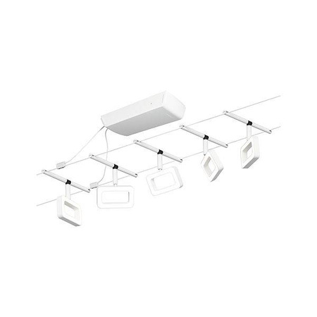 Corduo System linkowy DC Frame 5x4,8W Bi mat /Chrom 230V/12V DC 60VA twszt 3000K (PL94483) - Paulmann