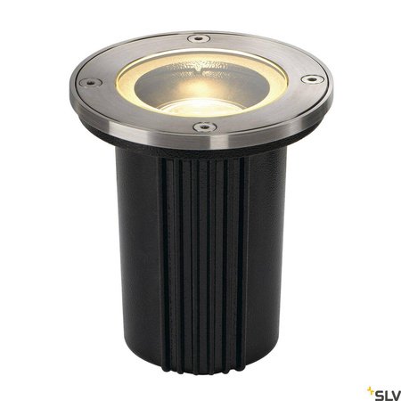 DASAR EXACT 116, lampa podłogowa wpuszczana outdoor, QPAR51, IP67, okrągła, stal nierdzewna 316, maks. 35W (228430) - SLV