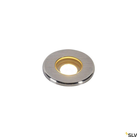 DASAR MINI 37, lampa podłogowa wpuszczana outdoor, LED, 3000K, IP67, okrągła, stal nierdzewna szczotkowana, 12-24V, 2W (233540) - SLV