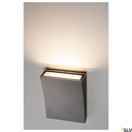 DELWA WIDE LED, lampa ścienna outdoor, 3000K, 100°, antracyt, IP44 (1000342) - SLV