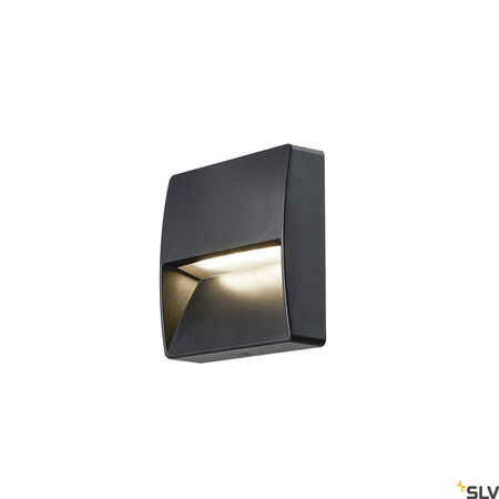 DOWNUNDER OUT, square WL, oprawa ścienna LED outdoor, kolor antracytowy 3000K (1002869) - SLV