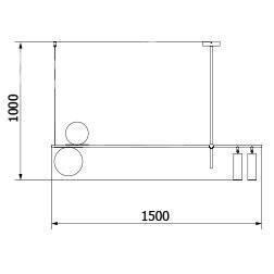 DUO wisząca max.2x5W, G9, 230V + SLM 927, L09, 2x1190lm/38D/927, 230V, biały sygnałowy (mat struktura) RAL 9003 (DM104/GH/L09/38D/927/117) - Cleoni