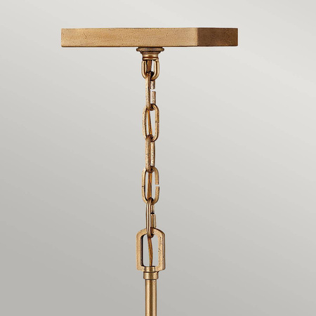 Duża lampa wisząca/ Półplafon Stinson - 4 źródła światła - Przecierany mosiądz (QN-STINSON-4P-L-DBR) - Quintiesse