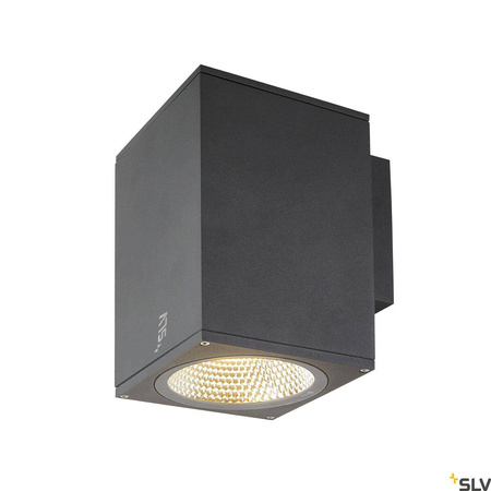 ENOLA SQUARE L, single, lampa ścienna natynkowa LED outdoor, kolor antracytowy CCT 3000/4000K (1003437) - SLV