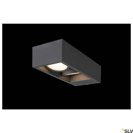 ESKINA FRAME WL, zewnętrzna oprawa ścienna LED, podwójna, kolor antracytowy, przełącznik CCT, 3000/4000 K (1004748) - SLV