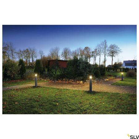 F-POL, lampa podłogowa outdoor, TC-(D,H,T,Q)SE, IP54, okrągła, antracytowa, maks. 20W (231595) - SLV