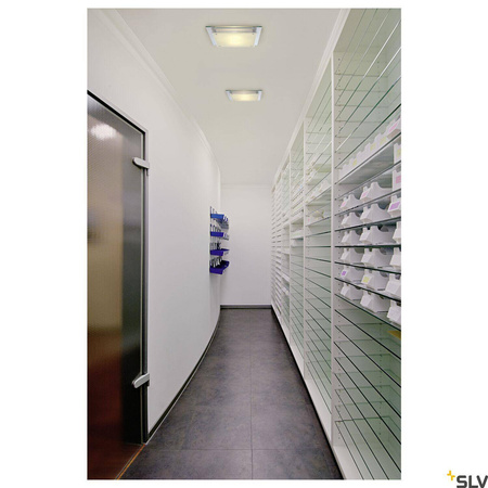 GLASSA, lampa sufitowa, A60, okrągła, szkło satynowane, maks. 60W (155180) - SLV