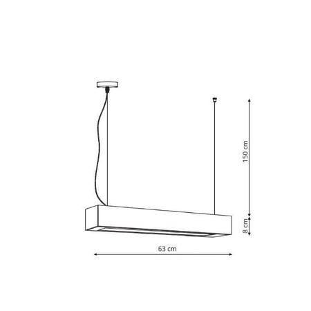 Ibros lampa wisząca biała średnia 18W 4000K IP20 (LP-7001/1P 20 WH-63 18/4) - Light Prestige