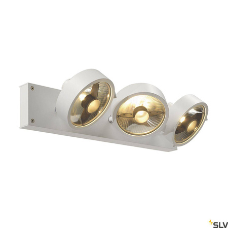 KALU, lampa ścienna i sufitowa, trzypunktowa, QPAR111, okrągła, kolor biały matowy, maks. 225 W (147321) - SLV