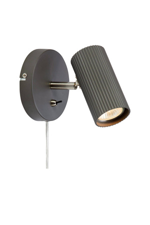 Kinkiet COSTILLA 1L Dark Grey/Satin Nickel (108467) - Markslojd